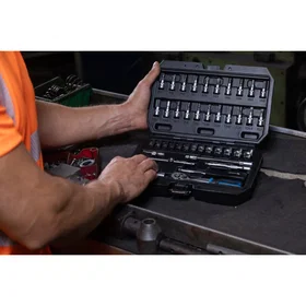 Hogert HT1R216 Socket Wrench Set 1/4" 46pcs