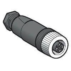 Telemecanique Round Connector Female 4-Pin (XZCC12FDM40B)