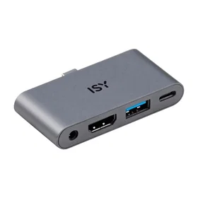 ISY IAD-1019 4-i-1 USB-C-adapter med Power Delivery