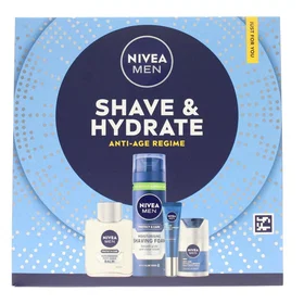 Nivea Men Shave & Hydrate Anti-Age Regime Gave Sett (Barberingsskum, Balsam, Aft