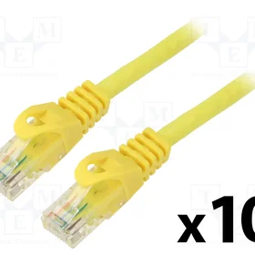 Lanberg Yellow Cat5e U/UTP Patch Cable 0.25m PCU5-20CC-0025-Y