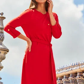 Sosandar Belted Shift Dress