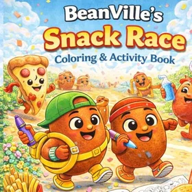 BeanVille The Snack Race Färgläggningsbok
