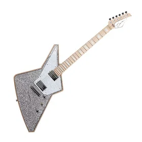 Cream Voltage Guitar Silver Glitter