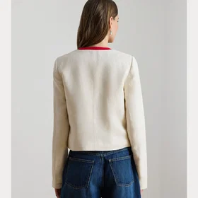 Ralph Lauren Linen-Blend Twill Blazer (Dam)