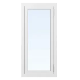 Effektfönster 2-glasfönster Trä utåtgående 1-Luft Vit 4x6 Högerhängd Frostat glas Spaltventil vit