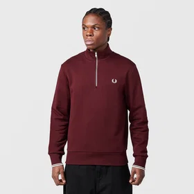 Fred Perry Sweatshirt Halv Dragkedja (Herr)