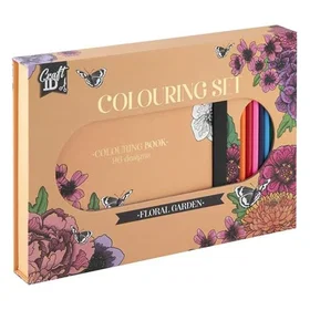 Coloring Book Floral Garden: An Adult with Beautiful Flower Designs for Relaxati