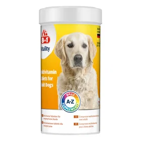 8in1 Vitality Multivitamin Tabletter Voksne Hunder 2 x 70 Tabletter