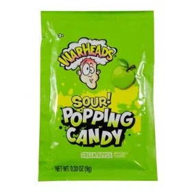 Warheads Popping Candy Hapan Vihreä Omena 9g