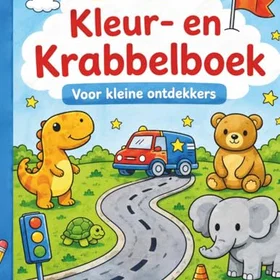 Mijn Grote Kleur- och Skrivbordsbok För Små Upptäckare Färgläggningsbok för småbarn