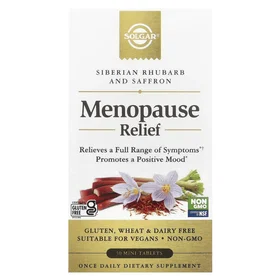 Solgar Menopause Relief Siberian Rhubarb and Saffron 30 Mini-Tablets