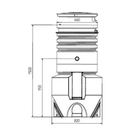 Grundfos Avløpspumpestasjon Pust 08.10 1m 9046009