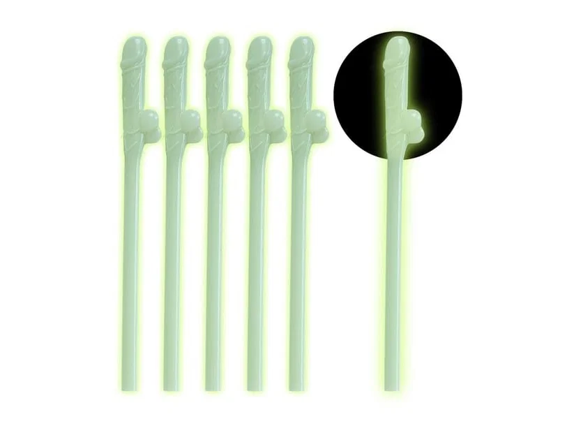 Widmann Naughty Straws Glow-in-the-Dark