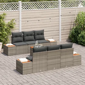 vidaXL Garden Sofa Set with Cushion 7 Pieces 3348030