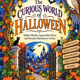 The Curious World of Halloween Färgläggningsbok