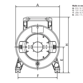 Schiller Kabeltrumma GT 235.RM Svart