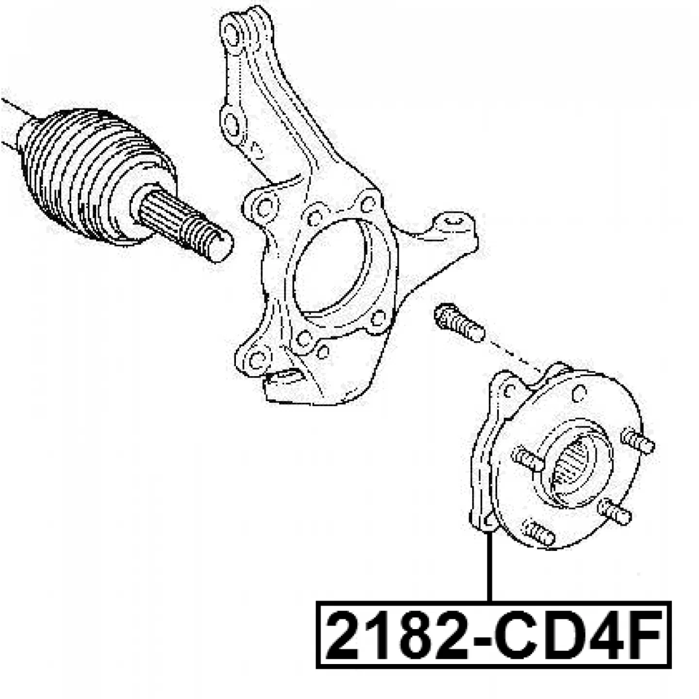Febest Wheel Hub 2182-CD4F