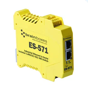 Brainboxes ES-571 Isolated Industrial Ethernet to Serial 1xRS232/422/485 + Et
