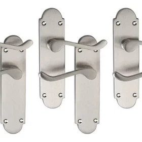 Designer Lever Latch Door Handle Brushed Nickel