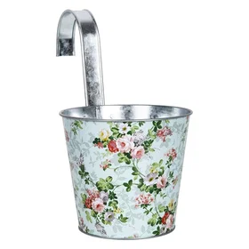 AC-DECO Cache Pot Zinc Roses