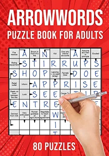 Arrowwords Puzzle Books for Adults: Arrow Words Crossword Activity Book