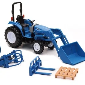 New Holland Tractor with Loader and Accessories 1/20 NEW05056