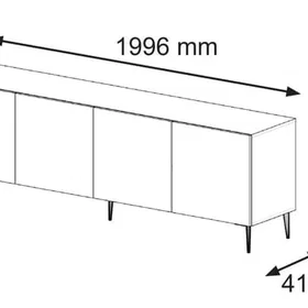 FURNLUX Ravenna B Meuble TV 200x56x42cm