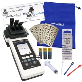 AlphFa PoolLAB 2.0 Digital Pool Tester Bluetooth WLAN PH / Klor / Alkalinitet 140pcs A024-0005