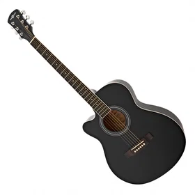 Gear4music Single Cutaway Left Handed Acoustic Guitar SC-10BK-LH
