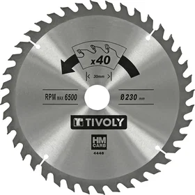 TIVOLY XT50514004448 Sirkelsagblad For Tre 230x1.8x30mm 40T