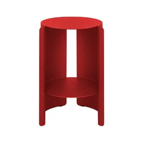 noo.ma Table d'appoint avec étagère en acier thermolaqué