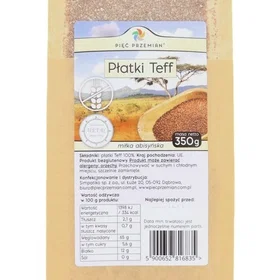 Pięć Przemian Glutenfritt Teff Flakes 350g