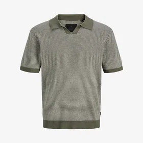 Jack & Jones Blahudson Knit Split Neck Short Sleeve Polo Shirt (Menn)