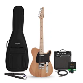 Gear4music Electric Guitar Natural