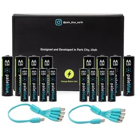 Pale Blue Voyager Series AA/AAA Laddningsbar Kit