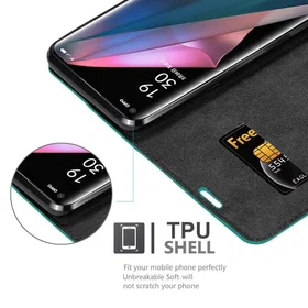 Cadorabo Case with Magnetic Closure Kickstand and Card Slot for Oppo Find X3 Pro