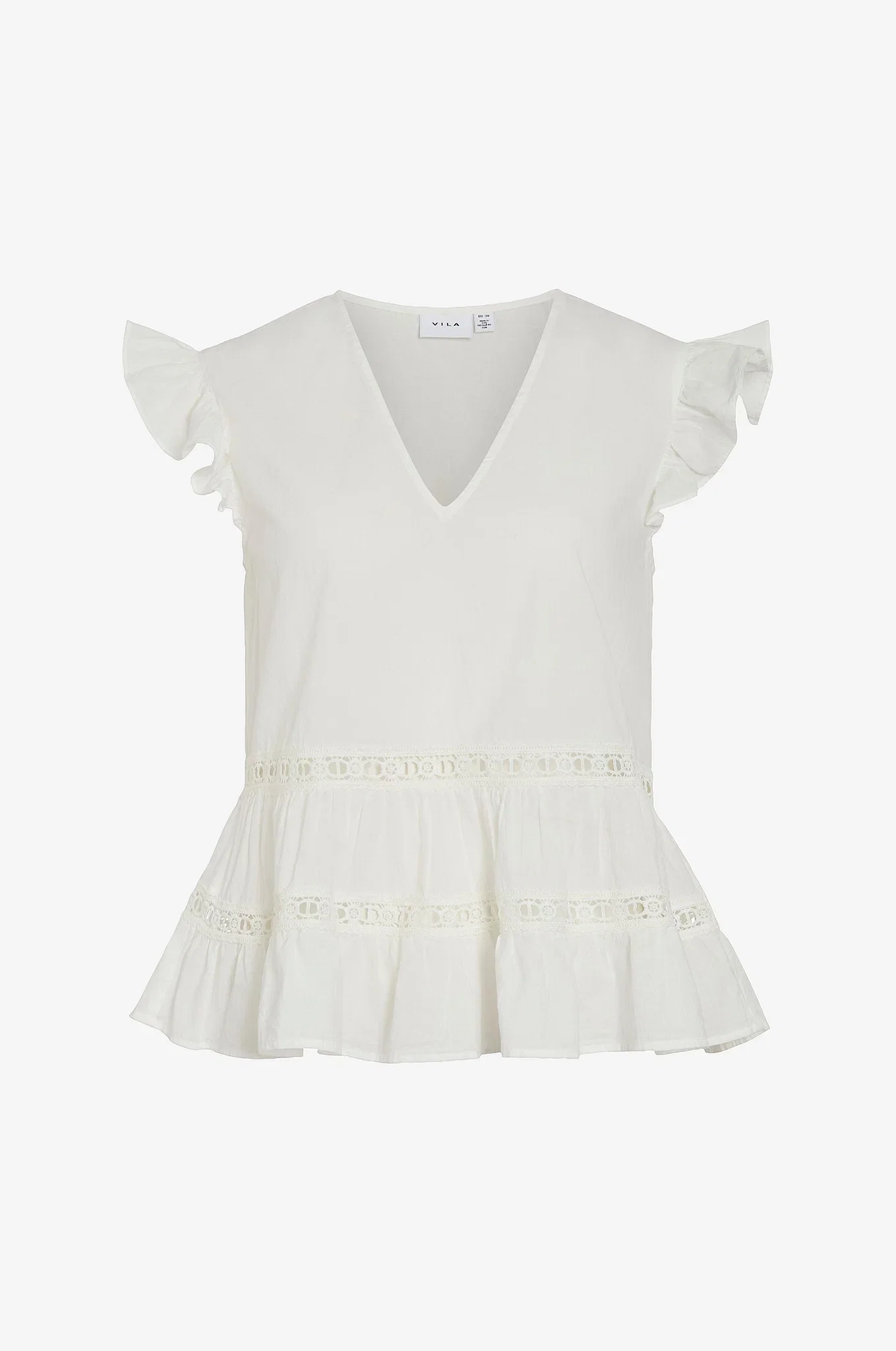 Vila viHumila Short Sleeve Lace Blouse (Women's)