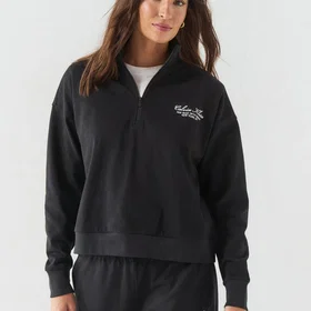 Calvin Klein Heavy Jersey Half Zip Top Graphi Hettegenser (Dame)