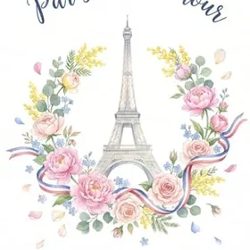 Paris Mon Amour Anteckning A5 Linjerad