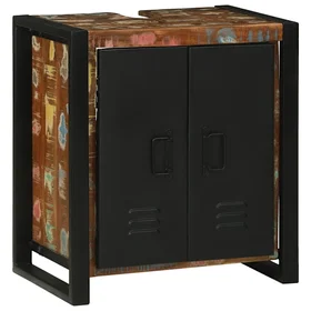vidaXL Badrumsmöbelset 3 Stycken Flerfärgad Solid Mango Trä 55x35x60cm 3305613