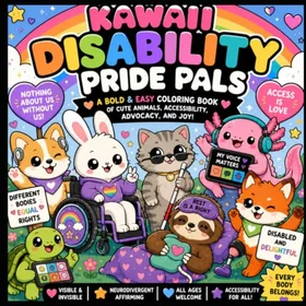 Kawaii Disability Pride Pals Färgläggningsbok