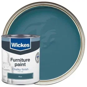 Wickes Furniture Paint Flat Matt Blue 0.75L