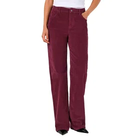Noisy May Yolanda Wide Leg Fit Corduroy Jeans (Dam)