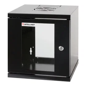 Intellinet 12U 540x500 Väggmonterat skåp Svart Glasdörr