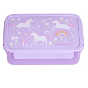 A Little Lovely Company Unicorn Dreams 1.2L Bento Box BBUDPU70