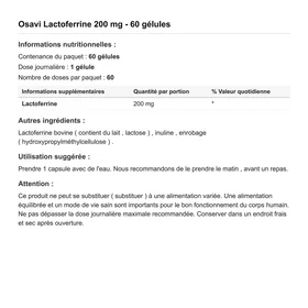 Osavi Lactoferrin 200mg 60 Capsules