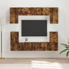 vidaXL 3409056 TV-bänkset Väggmonterad 5 st