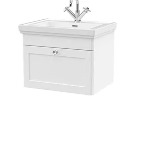 Nuie CLC194A Vanity Basin Unit 600mm Satin White (CLC194A)