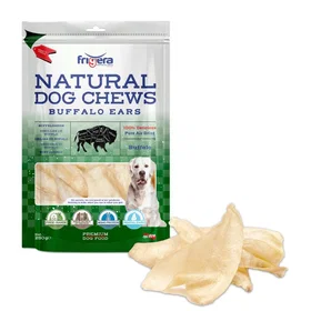 friGERA Naturlige Hundtugg Buffelører 250g